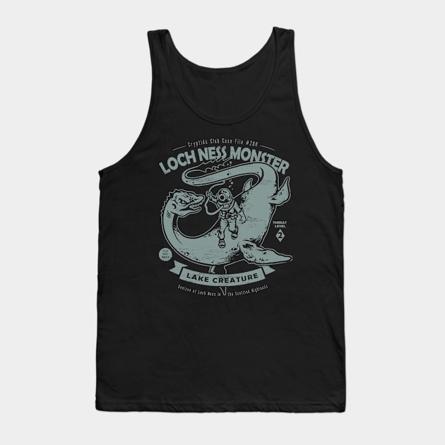 Loch Ness Monster Tank Top by heartattackjack